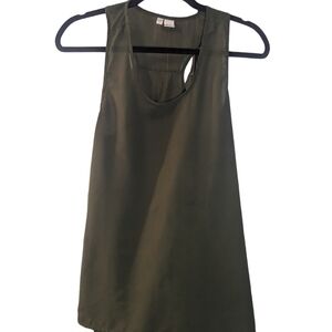 Japna Women's razer back tank olive green in size S.